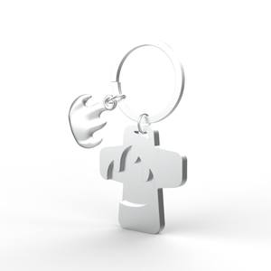 Vente en gros de porte-clés décoratifs avec motif de flamme argentée et perle exquise de qualité supérieure Porte-clés artisanal en métal pour filles - Product Image 5