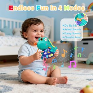 Clavier de piano dinosaure EPT avec lumières et musique, jouet musical éducatif <span class=keywords><strong>pour</strong></span> bébés de 12 à 18 <span class=keywords><strong>mois</strong></span>, cadeau <span class=keywords><strong>pour</strong></span> garçons et filles - Product Image 2