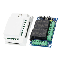 Interrupteur récepteur de module relais à 4 canaux AC 85-265v 315 433Mhz pour ouvre-porte et éclairage