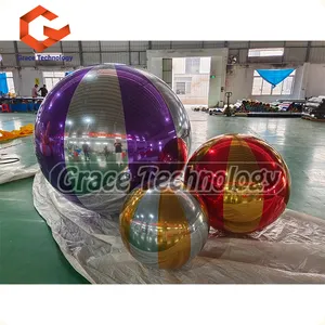 Coloful Inflatable Mirror Ball Custom Inflatable Disco Ball Decorative Inflatable Silver Sphere For Sale