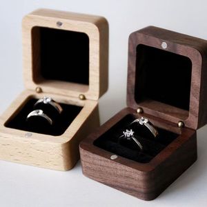 Acacia wood jewelry <b>box</b>, <b>ring</b> <b>box</b>, proposal ceremony portable jewelry storage gift <b>box</b>, wooden wedding <b>ring</b> <b>box</b>, diamond <b>ring</b> - Product Image 1