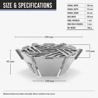Panneau de protection hexagonal en acier inoxydable pour réchaud de camping, pour brûleur à gaz, ustensiles de cuisine et utilisation en extérieur