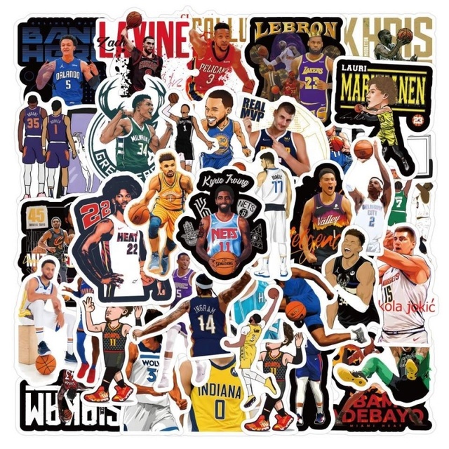 Basketball Player Die Cut Sticker Sports Figure Vinyl Stickers Custom Pack