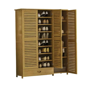 ארון נעליים גדול ועמיד מעץ במבוק טבעי מלא - Product Image 6