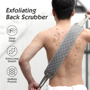 Ceinture d'épurateur de dos double face de bain en gros brosse de sangle de gommage de corps de massage exfoliant de longue douche pour adultes - Product Image 2