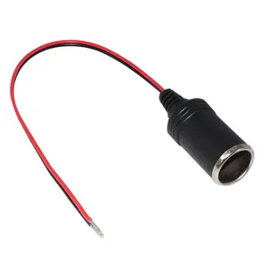 Battery stripped or Terminal to Female Cigarette 12v Cigar Jack Cable Car Cigarette Lighter Socket adapter