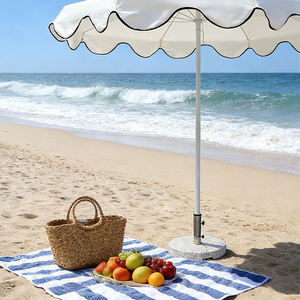 ร่มกันแดดทรงเจดีย์วินเทจสุดหรู - ร่มกันแดดลายทางสีขาวพิมพ์ลายตามสั่ง สำหรับสวนและลานบ้านวิลล่าระดับไฮเอนด์ - Product Image 3