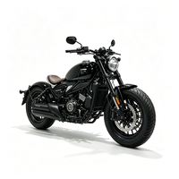 Motocyclette à essence Spring 450-C, style rétro Bobber Cruiser, siège individuel, hauteur de siège 720 mm, vitesse maximale 145 km/h