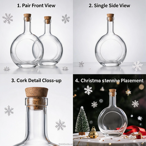 <span class=keywords><strong>Carafe</strong></span> à <span class=keywords><strong>whisky</strong></span> en cristal sans plomb épaissi, forme <span class=keywords><strong>globe</strong></span>, avec protection sécurisée pour la bouteille, emballage haut de gamme - Product Image 2