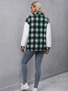 <span class=keywords><strong>Manteau</strong></span> chaud en peluche polaire à <span class=keywords><strong>carreaux</strong></span> pour femme, <span class=keywords><strong>surchemise</strong></span> à <span class=keywords><strong>carreaux</strong></span>, collection automne et hiver - Product Image 5