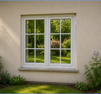 Fenêtre résidentielle de luxe pour villa, double vitrage, anti-effraction, composite aluminium-bois 90 mm, étanche, insonorisée, isolation thermique