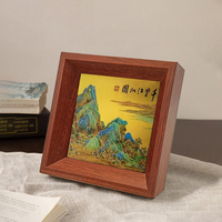 Cadre photo vintage en bois massif, boîte à ombre, présentoir d'art 3D de bureau, ornement de table pour la décoration de la maison et du bureau