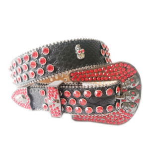 Amazon Hot Sale Women Men 2021 Strass Rhinestone Belt Men BB Simon Belts Bling rhinestone Skull belt