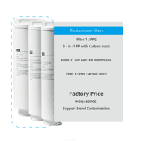 Filtres de remplacement à prix d'usine PPC 500GPD RO T33 BWT Genius Filtres du système de filtre à eau à osmose inverse sans réservoir à flux direct