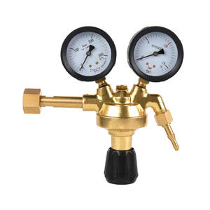 Régulateur de pression d'azote tout cuivre standard européen N2, vanne de réduction de CO2 française W21.8, modèle avec manomètre d'oxygène pour l'Europe - Product Image 4