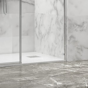 Kamalu KLA-4000C Porte Doccia Scorrevoli Moderne 70x130, Vetro 6mm, Altezza 200cm, Telaio in Acciaio Inox, Stile Pieghevole per Bagno - Product Image 5