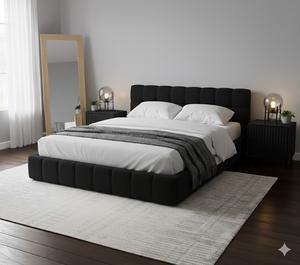 <span class=keywords><strong>Lit</strong></span> moderne rembourré et doux avec sommier à lattes et tête <span class=keywords><strong>de</strong></span> <span class=keywords><strong>lit</strong></span> en lin pour chambre d'adulte ou chambre d'amis - Product Image 6