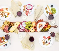 Großhandel Walnuss Feinkost Pizza Brot Schneide brett Holz Käse brett für Gemüse Fleisch Holz Servier Käse Tablett