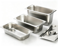 Bac GN 1/3 en acier inoxydable pour crème glacée, qualité alimentaire, compatible congélateur, conteneurs Gastronorm pour stockage alimentaire