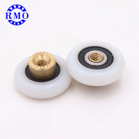 Roue de douche à roulement en laiton M4, roulement en acier inoxydable recouvert de nylon 696 2RS pour roue à billes en nylon M4*22*6*11mm