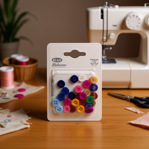 Bottoni Colorati Ilan 10Mm 32 Pezzi Colori Misti per Cucito e Artigianato - Product Image 3