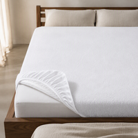 Protège-matelas imperméable en tissu de bambou 180 g/m² respirant et antibactérien, taille Queen, poches profondes, drap-housse