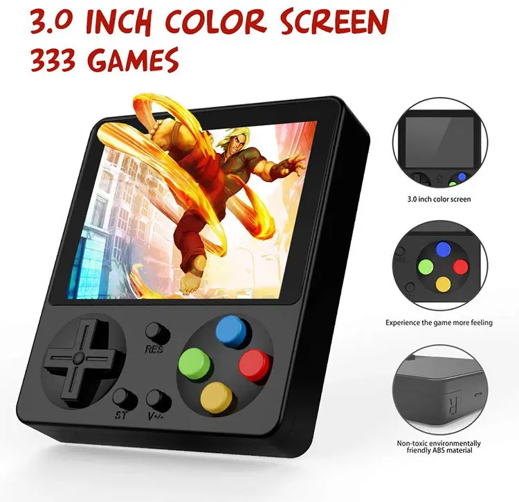 Retro Handheld Game Console, 333 Classic Games 3.0 inch HD LCD Screen Portable Video Game
