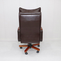 Chaise de bureau de direction en cuir de vachette, ergonomique, de luxe, moderne, pivotante, réglable en hauteur, personnalisable
