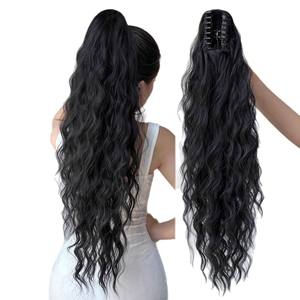 วิกผมยี่ห้ออเมริกันยุโรป หางม้า 26 นิ้ว ความหนาแน่นสูง เส้นใยคาเนคาลอน สำหรับต่อผมผู้หญิง - Product Image 3