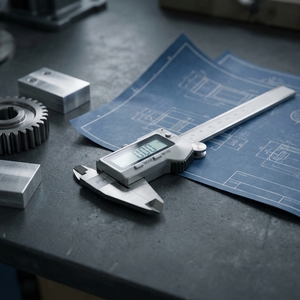 Calibre à pied à coulisse Jeoro de précision pour mesures intérieures et extérieures, capacité de 300 mm (12 pouces) pour les travaux de fabrication à grande échelle - Product Image 1