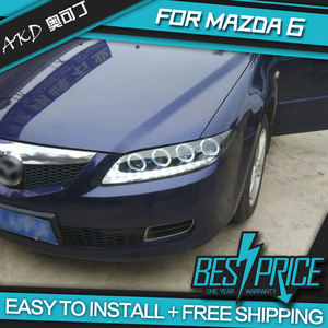 AKD modelo de coche para <span class=keywords><strong>Mazda</strong></span> <span class=keywords><strong>6</strong></span> Mazda6 2004-2013-LED faro DRL niebla lámpara de señal de vuelta de luz baja y alta Beam proyector 4 lente - Product Image 3