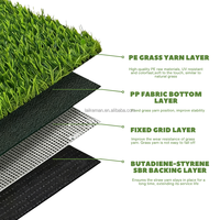 Gazon artificiel haute densité Dtex, gazon synthétique extérieur résistant à l'usure, gazon artificiel pour aménagement paysager commercial, pelouses de jardin