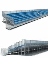 Tribunes rétractables peu encombrantes, gradins télescopiques personnalisables, sièges mobiles pour sites sportifs polyvalents