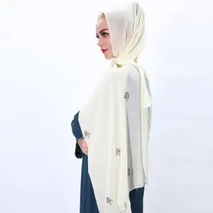 이슬람 여성 스카프와 Tudung Kuwaiti 크리스탈 Tundung Bawal 크라운 어린이 Hijab