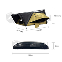 Tente de toit rigide ABS à ouverture latérale SNDN pour camping 4x4, tente de toit pliable quatre saisons pour 4 personnes