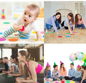 Points autocollants auto-agrippants en plastique pour tapis, marqueurs Velcro circulaires pour l'agencement en classe, marqueurs à points pour enfants - Product Image 4