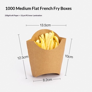 Cajas de Papel Kraft para Llevar Comida: Hot Dogs, Hamburguesas, Papas <span class=keywords><strong>Fritas</strong></span>, Nuggets de Pollo y Pollo Frito - Product Image 5
