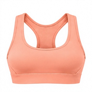 Soutien-gorge de sport pour femme respirant, sans couture, extensible, pour yoga, fitness, course à pied, avec logo, faible MOQ, maintien moyen, dos croisé - Product Image 1
