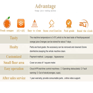 Tự chọn cửa hàng Mall đồng xu Máy ép trái cây thông minh hoàn toàn tự động tươi máy nước cam - Product Image 5