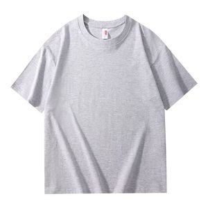 T-shirts à manches courtes 100% coton, 200g, T-shirts unis pour hommes avec logo imprimé, personnalisation en gros, en stock - Product Image 3