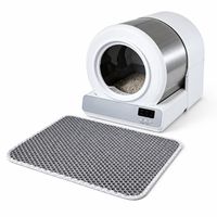 Intelligente Automatische Katzentoilette 24H Auto-Reinigung App-Steuerung Ionen-Deodorant Anti-Tracking Große Kapazität Metall-Haustier-WC