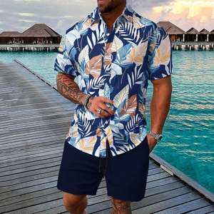 Conjunto <span class=keywords><strong>de</strong></span> dos piezas <span class=keywords><strong>de</strong></span> tendencia hawaiana personalizable, camisa holgada <span class=keywords><strong>de</strong></span> manga corta y pantalones cortos para <span class=keywords><strong>parejas</strong></span> <span class=keywords><strong>de</strong></span> playa, aspecto informal <span class=keywords><strong>de</strong></span> verano - Product Image 6