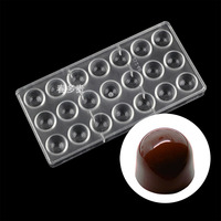 Moule à Chocolat en Polycarbonate pour Décoration de Gâteaux, Forme Demi-Sphère 3D Tourbillon, Moule à Gâteau en Plastique
