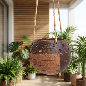 Ventes en gros de pots de fleurs artisanaux en bois naturel, écologiques, durables, légers, pour la maison, le jardin, les fleurs, de haute qualité, ECO2GO - Product Image 1