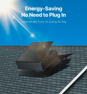 Ventilateur <span class=keywords><strong>d</strong></span>'extraction axial intelligent à énergie solaire 70W pour grenier, écologique, DC24V, <span class=keywords><strong>extracteur</strong></span> de chaleur 2200-2500CMH, <span class=keywords><strong>mural</strong></span> pour camping-car - Product Image 2