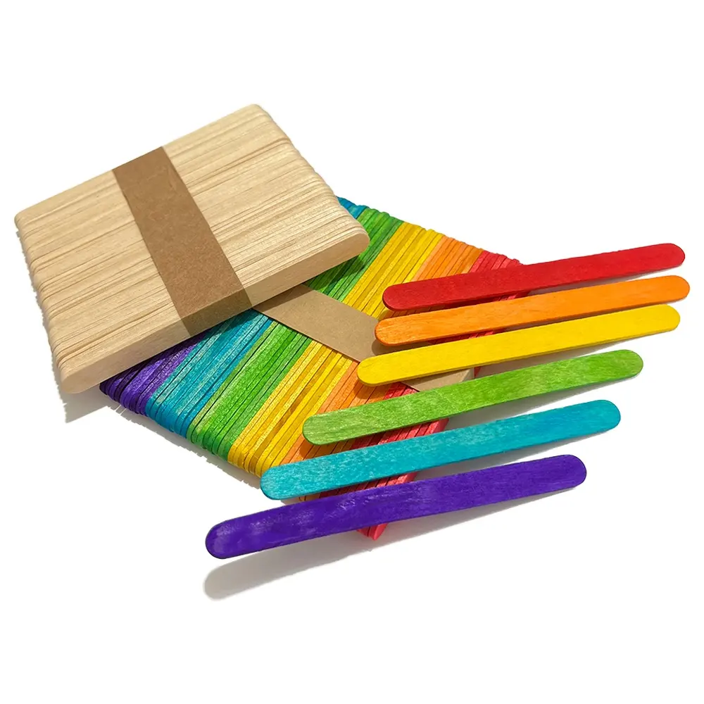 NERS Customizable Wood Material 112.7mm x 9.5mm Regular Popsicle Sticks