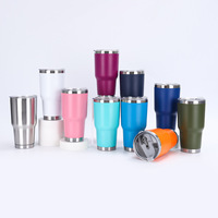 Gobelet isotherme en acier inoxydable à double paroi de 30 oz, grande capacité, personnalisé, avec couvercle, pour les voyages en extérieur (vente en gros)