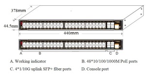 Switch PoE Gigabit géré à 48 ports avec 4 ports SFP+ 10G en uplink, qualité industrielle - Product Image 3
