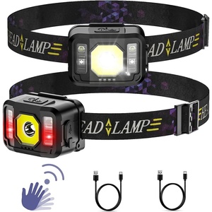 Faro LED impermeable recargable: Linterna frontal con sensor de movimiento superbrillante para comodidad de manos libres. - Product Image 4