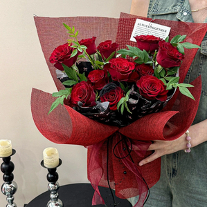48CMX 5Y High Quality Eco-Friendly Classic Red Linen Fabric Flower <b>Wrapping</b> <b>Paper</b> Roll Mesh Bouquet for Wedding Christmas Gifts - Product Image 2